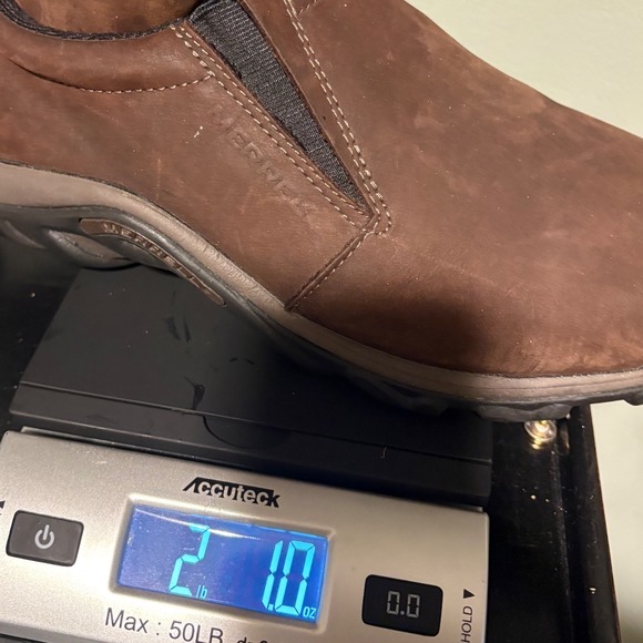 Merrell‎ Jungle Moc Nubuck Men 13 Brown Leather Slip On Shoe Work Casual READ - Picture 7 of 7